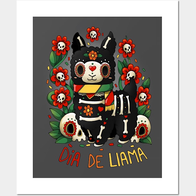 Dia de Llama Wall Art by Vallina84